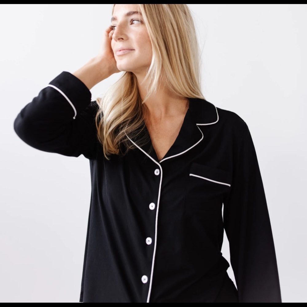 Cozy Earth Long Sleeve Stretch-Knit Bamboo Pajama Set Tall M